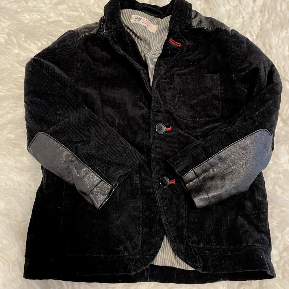 H&M Kids Black Corduroy Blazer Size 2-3T
